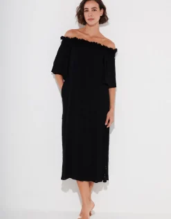 Off The Shoulder Dress - Black