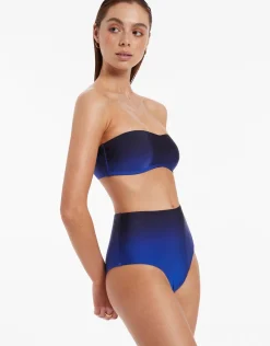 Oia Sunset Minimal Bandeau Bikini Top - Ocean