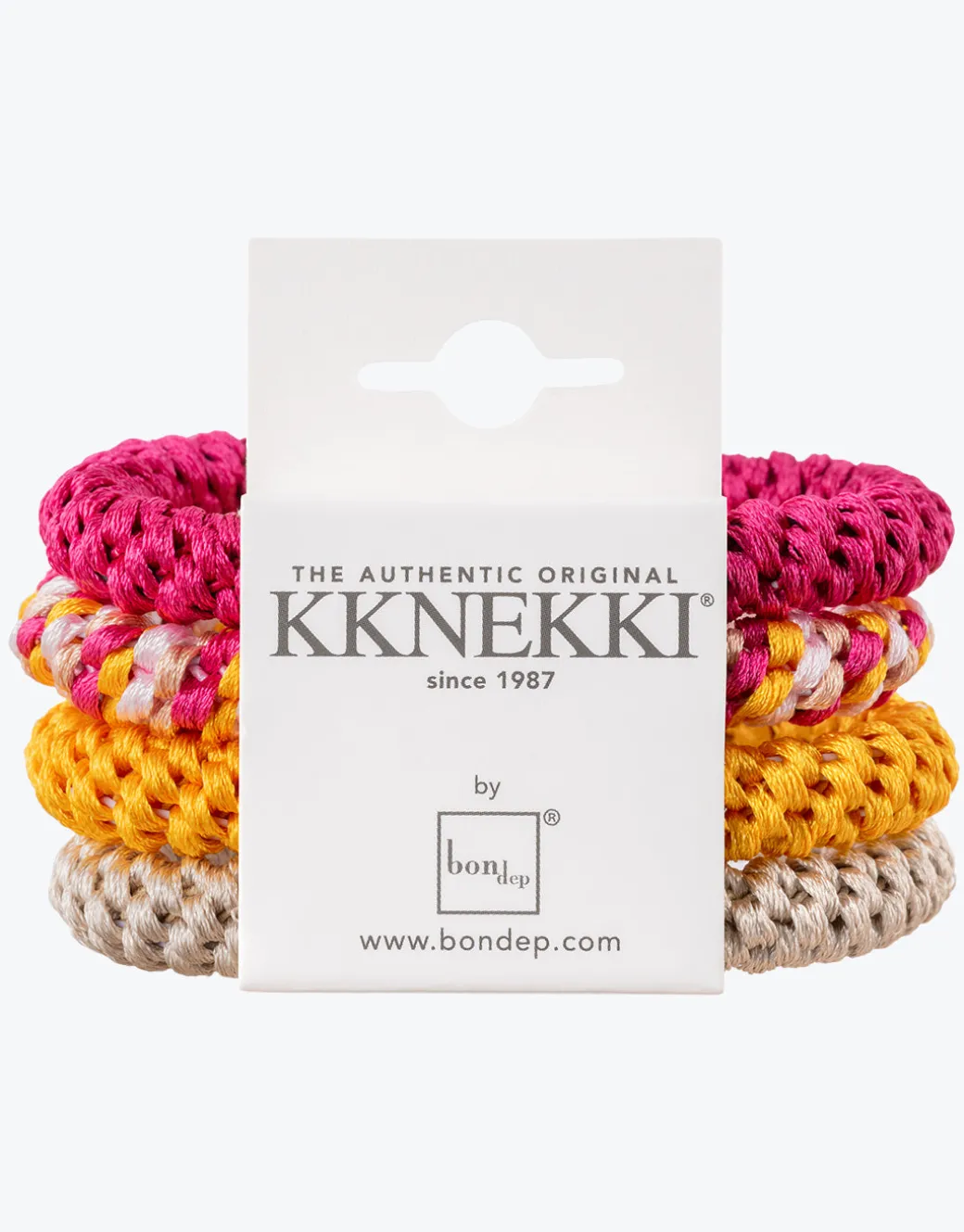 Original Hair Tie Bundle -Ivory, Pink and Golden Yellow