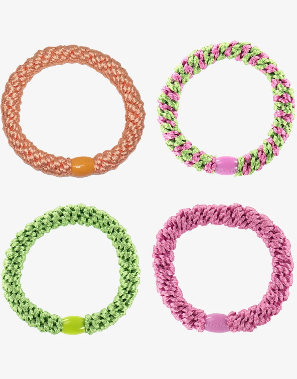 Original Hair Tie Bundle - Pastel Orange, Pink and Green