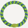 Original Hair Tie - Lime Green Ocean Glitter Stripe