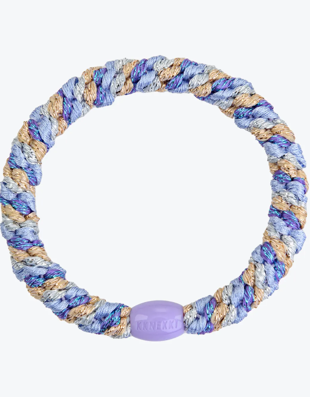 Original Hair Tie - Purple Silver Gold Stripe