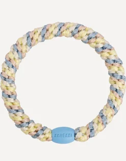 Original Hair Tie - Sea Blue Light Yellow Glitter Stripe