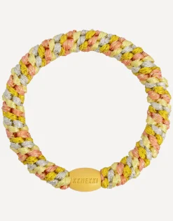 Original Hair Tie - Yellow Peach Glitter Stripe