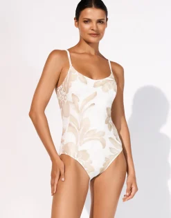 Ornation Underwired Tank Swimsuit - Canvas Sand