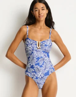 Palmera U Bar Bandeau Swimsuit - Blue