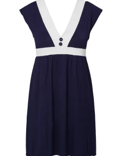 Pitusa Dress - Navy and White