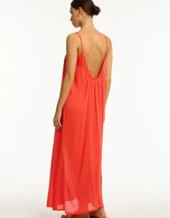 Resort Essentials Maxi Sundress - Flame