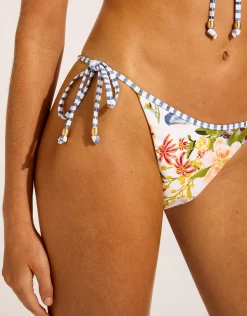 Riviera Coast Reversible Tie Side Rio Bikini Pant - White