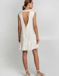 Roots Mini Dress - Natural and Champagne