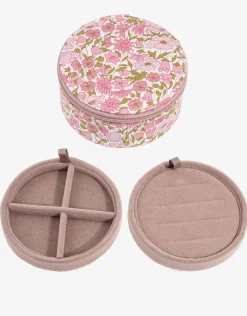 Round Jewellery Box - Liberty Poppy and Daisy
