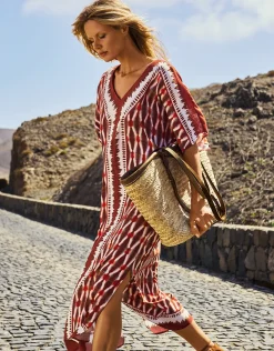 Sanguine Maxi Kaftan - Crimson