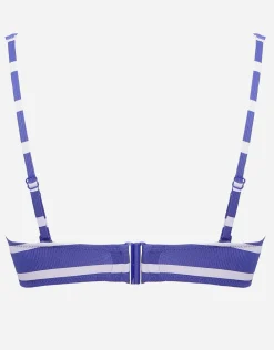 Sea Ride Twist Front Bikini Top - White Indigo