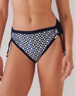 Seaside Dining Underwired Bikini Set - Navy Cream