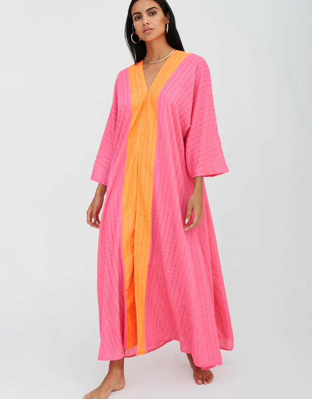 Sequin Kimono - Hot Pink