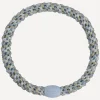 Slim Hair Tie - Baby Blue Glitter Stripe