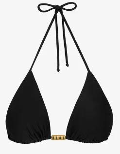 Solid Besse Tri Bikini Top - Black