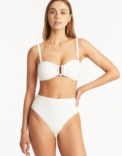 Spinnaker Retro High Waist Bikini Pant - White