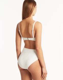 Spinnaker U Bar Bandeau Bikini Top - White