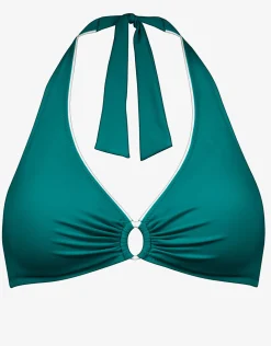 Sports Club Ring Halter Bikini Top - Teal
