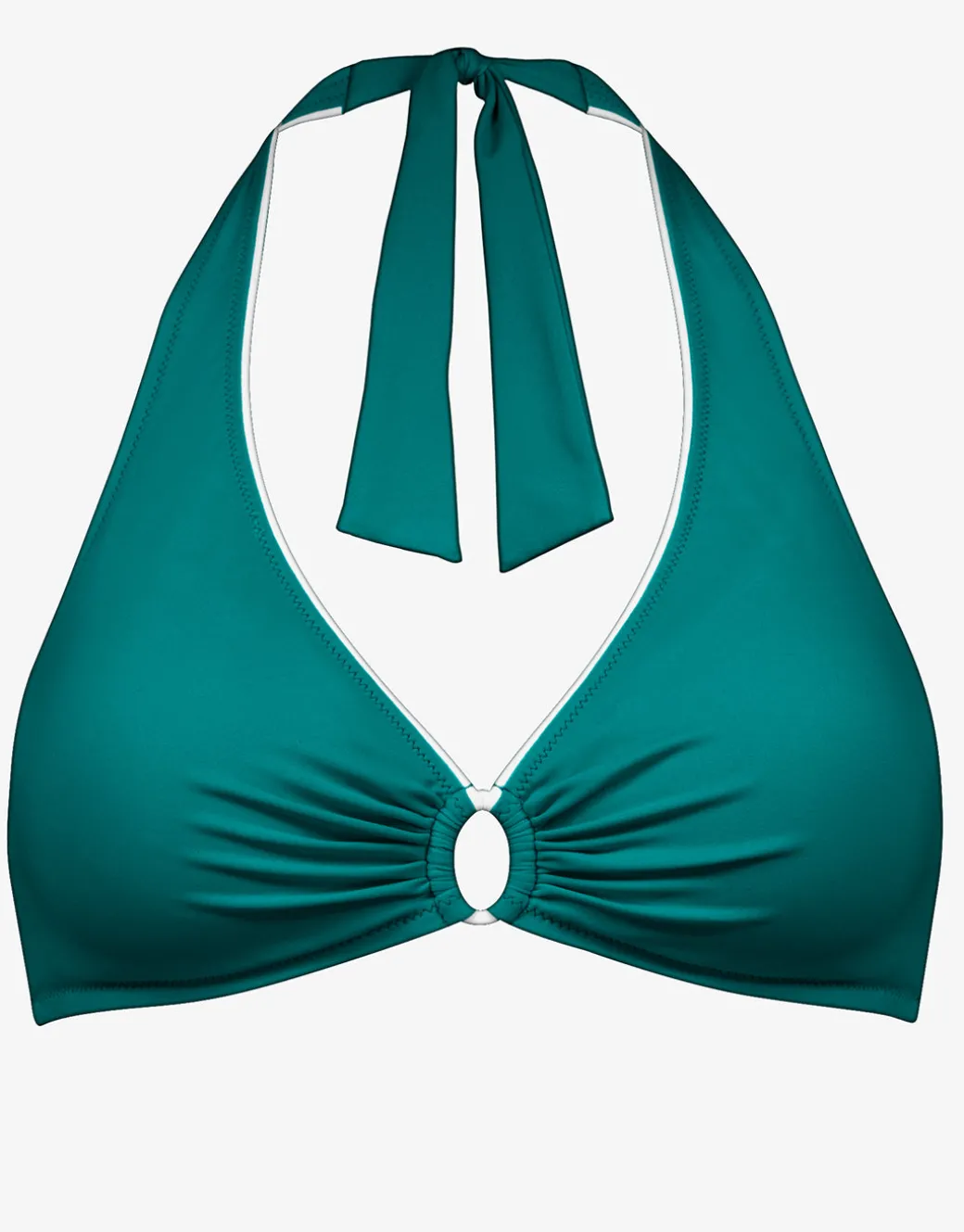 Sports Club Ring Halter Bikini Top - Teal