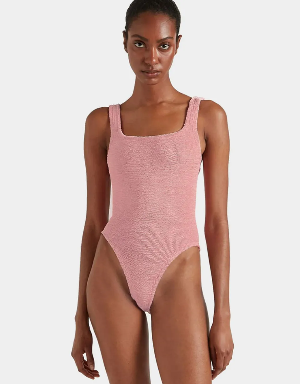 Square Neck Swimsuit - Dusty Pink