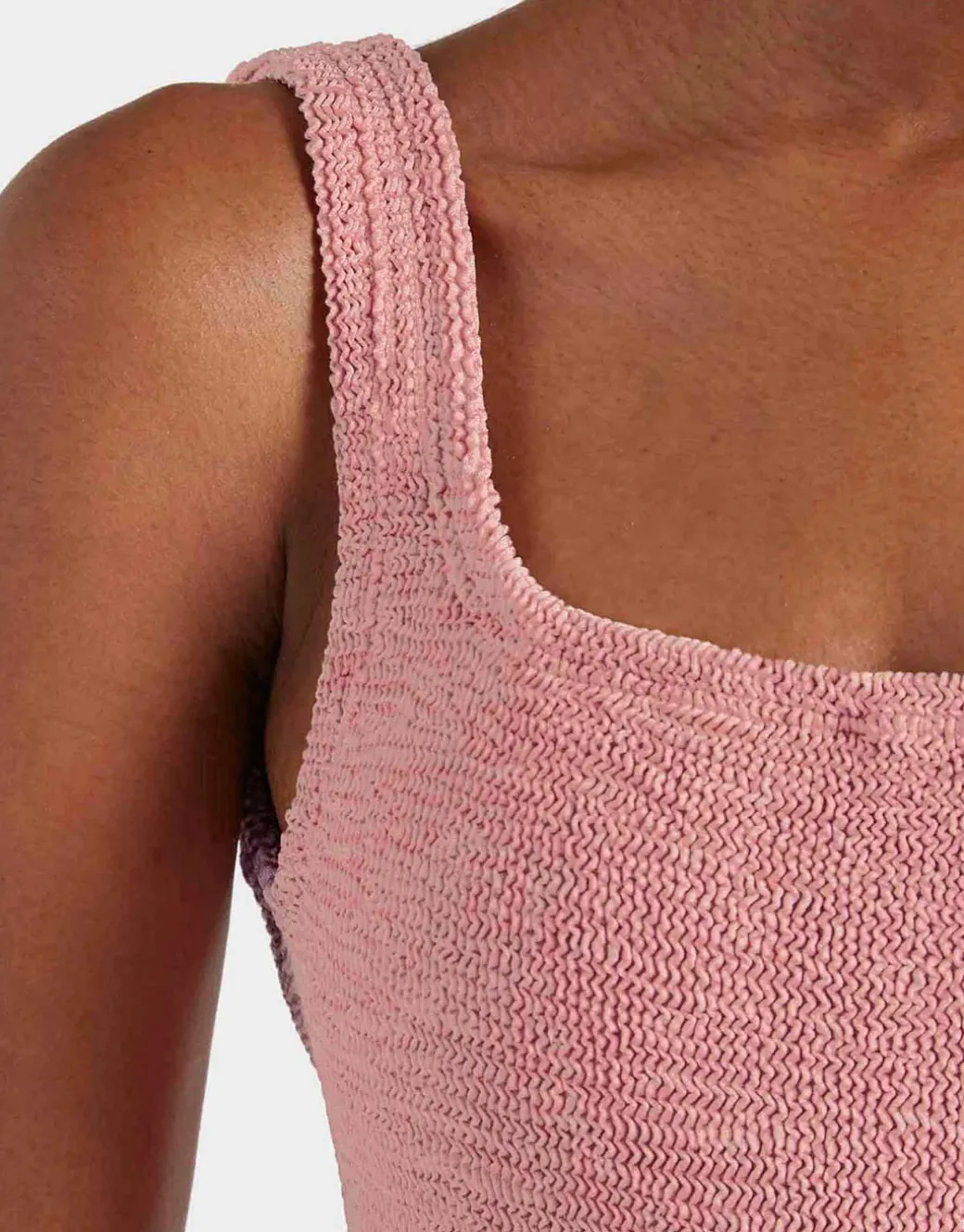 Square Neck Swimsuit - Dusty Pink