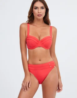 Stella Bikini Pant - Deep Coral