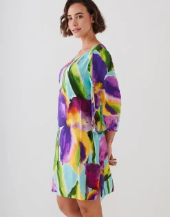 Summer Aquarelle Tunic - Aqua Iris