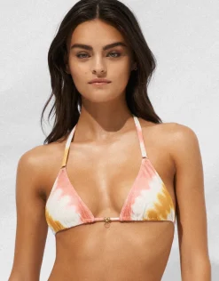Summer Muse Triangle Bikini Top - Coral Mustard