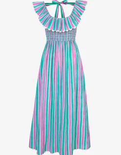 Susie Dress - Mint Stripe