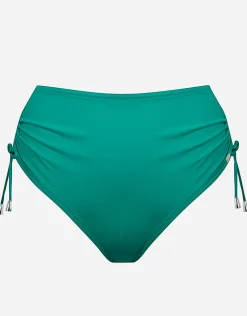 The Core High Waist Adjustable Bikini Pant - Palm Green