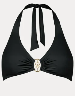 The Essentials Halter Bikini Top - Black