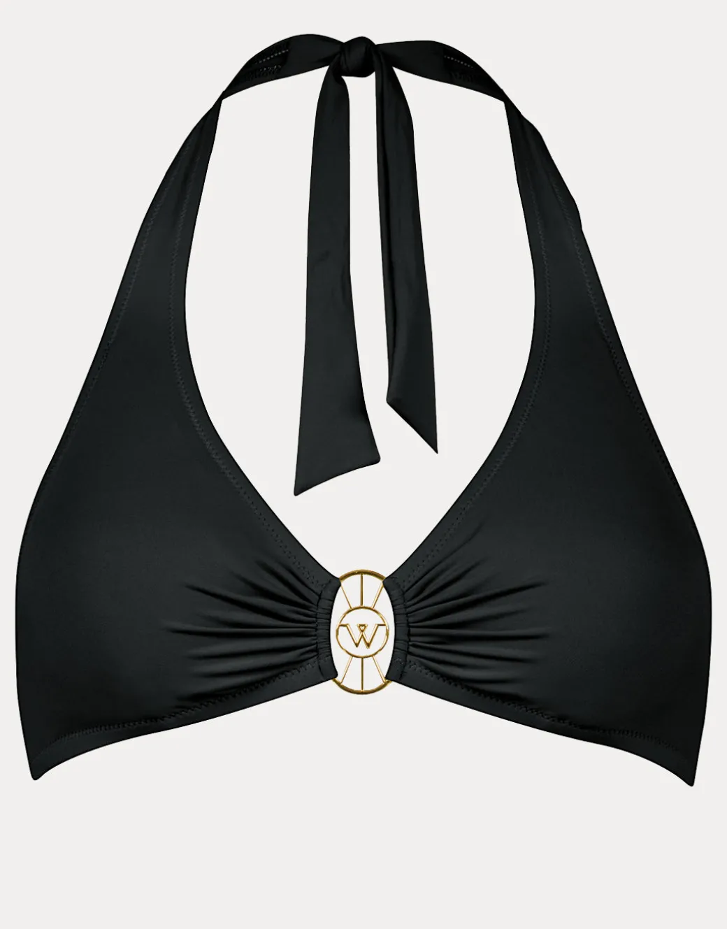 The Essentials Halter Bikini Top - Black