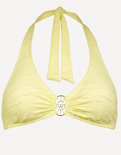Tidal Radiance Halter Bikini Top - Celestial Yellow