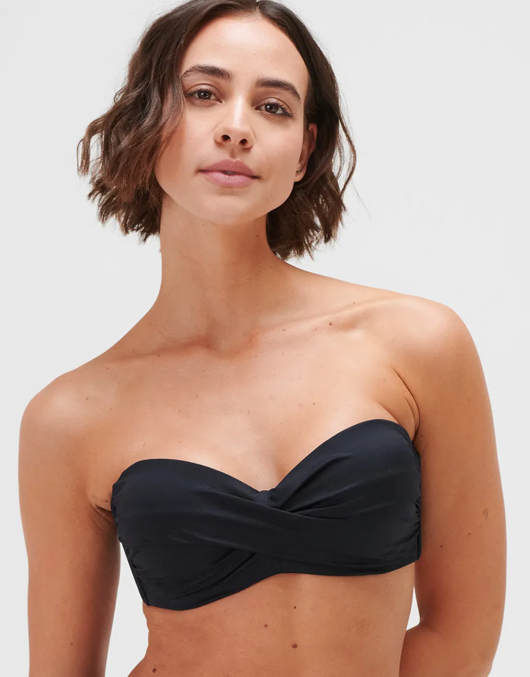 Timeless Twist Bandeau Bikini Top - Jet