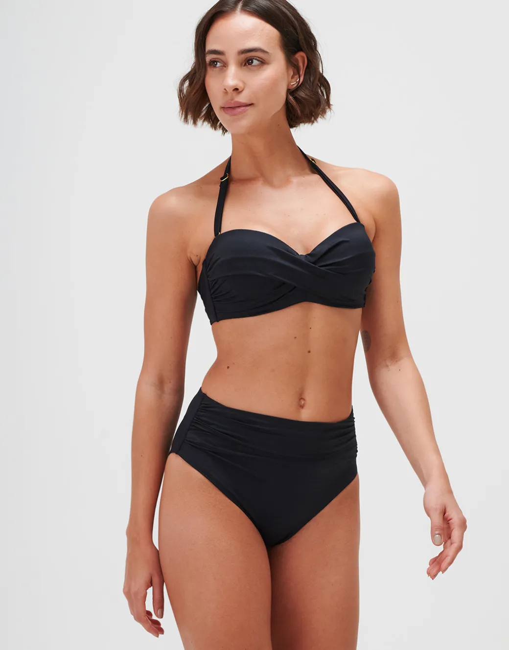 Timeless Twist Bandeau Bikini Top - Jet