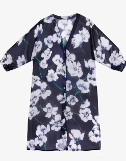 Valeria Midi Beach Shirt - Blue