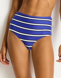 Voyage High Waist Bikini Pant - Amalfi Blue