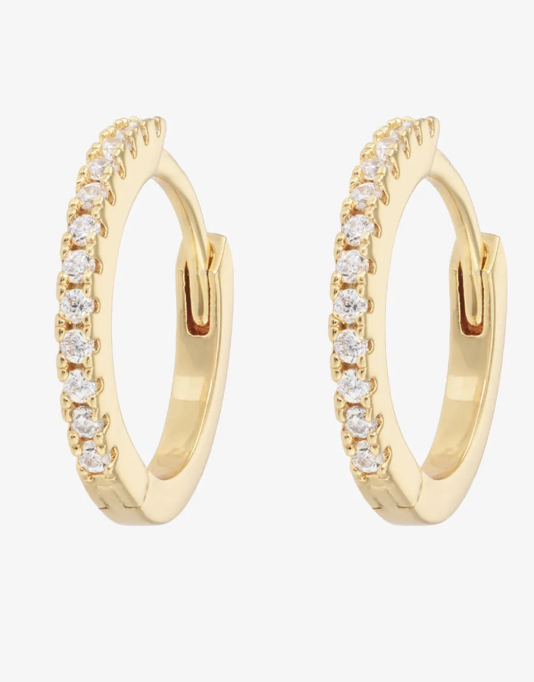 White Hoop Earrings - Medium