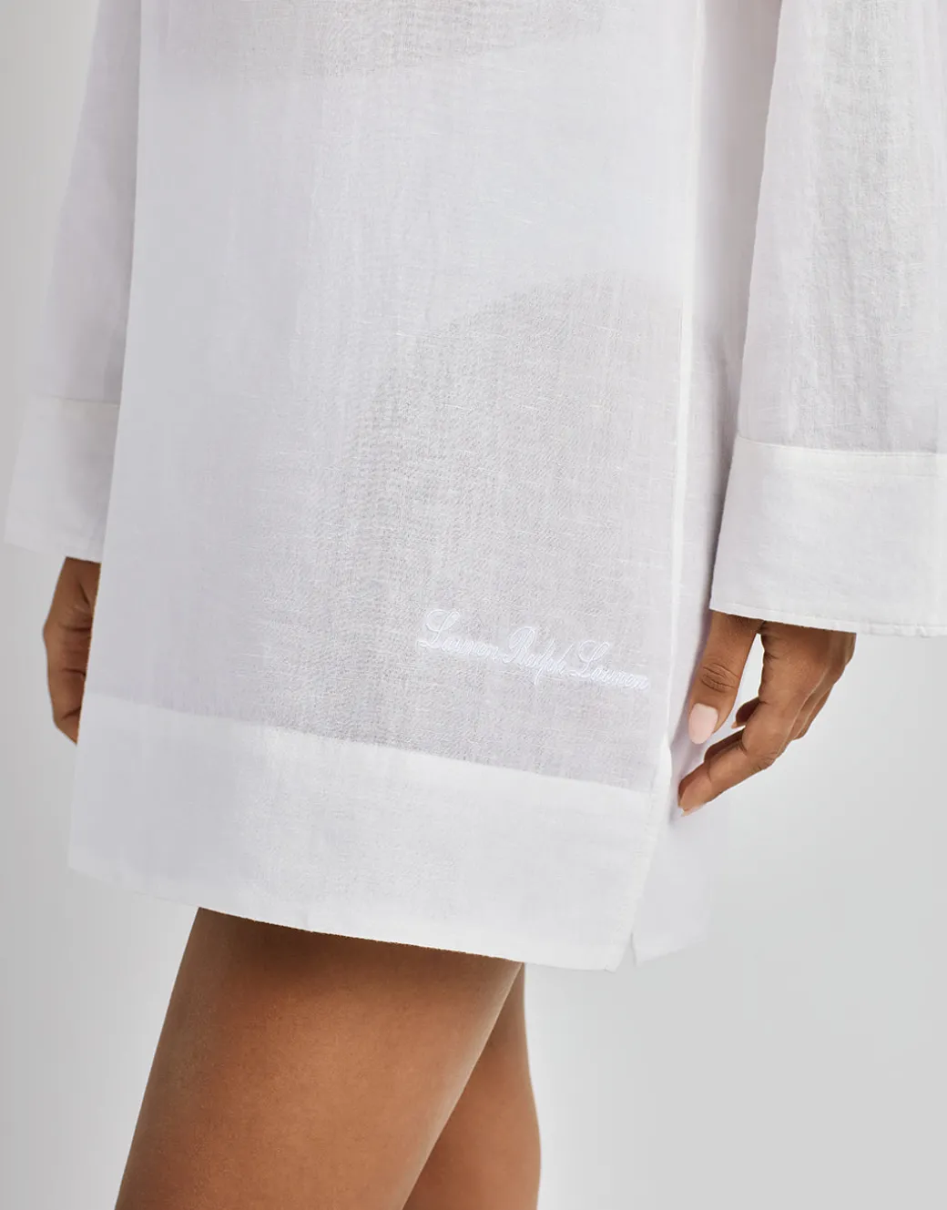 Wide Cuff Tunic Cover Up - White