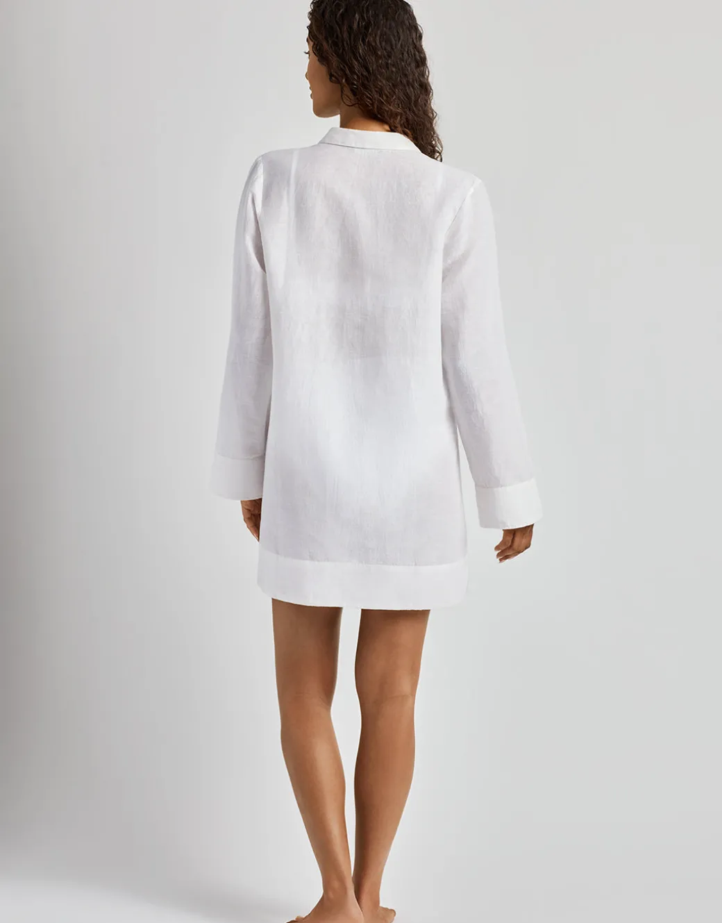 Wide Cuff Tunic Cover Up - White