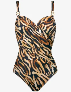 Wild Noblesse Moulded Underwired Swimsuit - Black Nougat