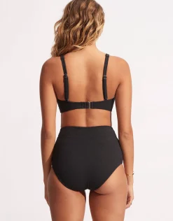 Willow DD Fixed Tri Bikini Top - Black