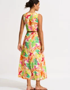 Wonderland Twist Front Maxi Dress - Fuchsia Rose