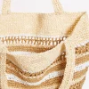 Woven Stripe Basket - Natural