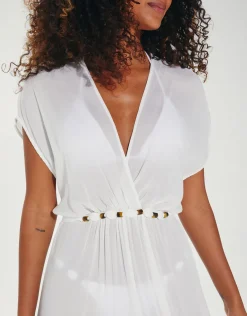 Yara Detail Long Cover Up - Off White