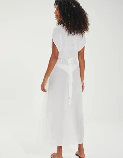 Yara Detail Long Cover Up - Off White