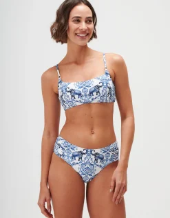 Zuri Bralette Bikini Top - Porcelain