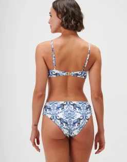 Zuri Gathered Side Bikini Pant - Porcelain
